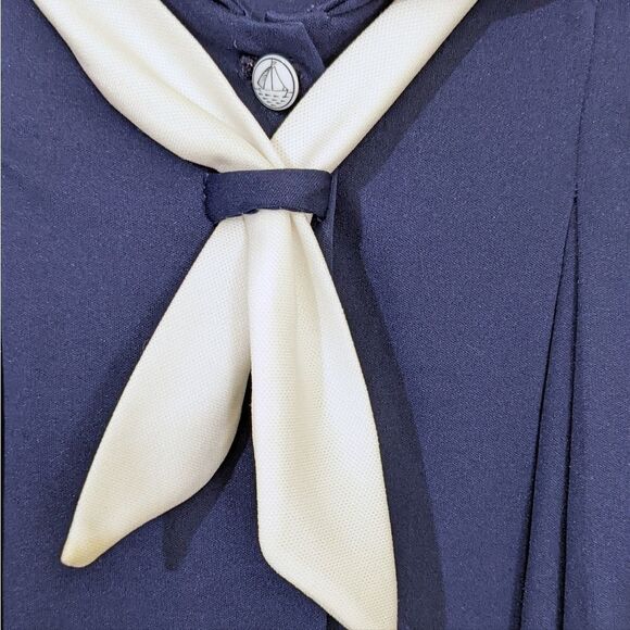 Vintage Women's Button Front Sailor Blouse - Picture 2 of 9